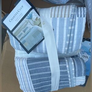 Charter Club Blue and White Quilt